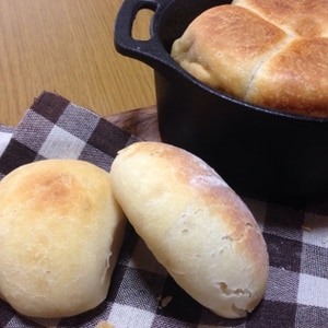 冷蔵庫発酵でお手軽手捏ねフライパン焼きパン